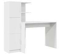 Bureau d'ordinateur(2 pcs) Robuste - Table d'étude/Bureau Gaming - Blanc Sh4258890