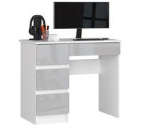 Akord Bureau informatique 3 tiroirs - Blanc
