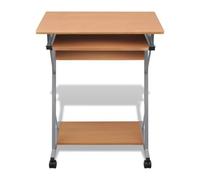Bureau D'Ordinateur Avec Plateau à Clavier Coulissant Marron Yueyinnkeji Type1