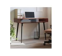 vidaXL Bureau d'Ordinateur avec Tiroir, Table d'Étude avec Rangement, Bureau d'Écriture, Table de Travail Intérieur, Moderne, Marron