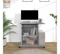 vidaXL Bureau d'ordinateur - Sonoma gris Bois d'ingénierie