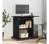 Bureau d'Ordinateur Chêne Fumé 80x50x75 cm Bois d'Ingénierie Rangement vidaXL