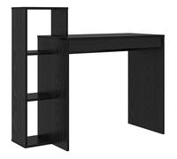 Bureau d'ordinateur compact - vidaXL - Chêne Noir - 100x40x90 cm - Trois étagères - Bois d'ingénierie