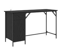 Bureau d'ordinateur en chêne noir - vidaXL - 131x48x75 cm - Tiroir intégré - Grand espace de stockage - Durable