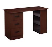 HOMCOM Bureau d'ordinateur avec 3 tiroirs et 3 étagères Ouvertes, 120x49x72cm, Bureau avec Rangement réversible, Style Moderne, Table Informatique pour Chambre, Petit Espace, télétravail, Brun