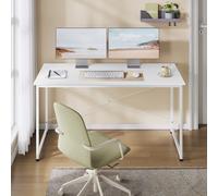 Bureau d'ordinateur moderne WOLTU avec cadre en métal, bureau d'écriture, de travail, de jeu, grand poste de travail pour bureau à domicile, chambre à coucher 140x60cm Light Oak