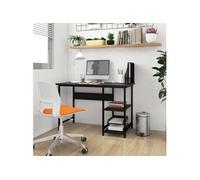 vidaXL Bureau d'ordinateur Noir 105x50x72 cm MDF et métal
