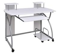 vidaXL Bureau d'ordinateur - Blanc