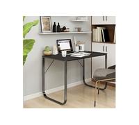vidaXL Bureau d'ordinateur Noir 110x60x73 cm Aggloméré30200 Noir G