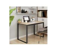Vidaxl Bureau D'ordinateur Noir Et chêne 110x60x73 Cm Aggloméré
