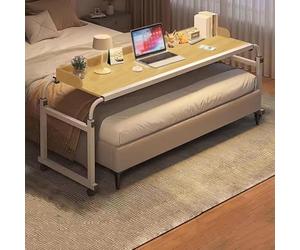 Bureau d'ordinateur portable avec roulettes, table mobile réglable en hauteur, chariot de lit pour hôpital, usage médical, bureau roulant polyvalent pour la maison et le bureau