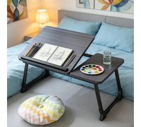 Bureau d'ordinateur portable pliable et réglable, disponible en 3 couleurs, table pour ordinateur portable, bureau d'étude pour dortoir d'étudiant, réglable en hauteur, pliable, bureau de lit, bureau 