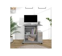 vidaXL Bureau d'ordinateur Sonoma gris Bois d'ingénierie 80x50x75 cm