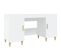 Bureau d'Ordinateur vidaXL Bureau d'Étude Table Informatique Table de Travail Maison Intérieur Blanc 140x50x75 cm Bois d'Ingénierie
