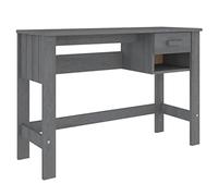 Bureau d'Ordinateur vidaXL Bureau d'Étude Table Informatique Table de Travail Maison Intérieur Gris Foncé 110x40x75 cm Bois Massif de Pin