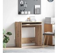 vidaXL Bureau Chêne Artisanal 77,5 x 43 x 79 cm Bois d'ingénierie, Bureau Moderne pour Domicile, Rangement intégré, Design Ergonomique, Surface Robuste, Espace de Travail Efficace