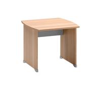 Bureau droit hêtre ambré L 80 x P 80 cm piètement plein bois - Jazz