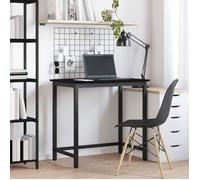 Vidaxl Table Chêne Noir 100 X 50 X 76,5 Cm Bois D'ingénierie Et Acier