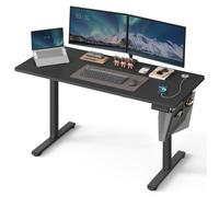 Bureau Électrique Assis-Debout - SONGMICS - 60 x 140 cm - 4 hauteurs mémorisables - Noir d'Encre