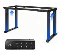 Bureau électrique réglable en hauteur avec 2 moteurs, 150 kg, hauteur réglable avec 3 commandes de mémoire, rappel debout et protection contre le mauvais verrouillage, bureau pour la maison, le bureau