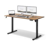 Bureau électrique - SENSE7 - NOJO - Réglage hauteur 72-118 cm - Chêne Noir - 140x70 cm