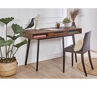 Bureau En Bois 1 Tiroir Noyer Vintage Octave Noyer TU