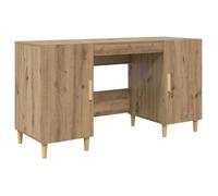 Bureau en bois d'ingénierie - vidaXL - 140x50x75 cm - Rectangulaire - Rustique industriel - Ample espace de rangement