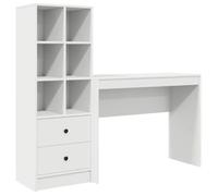 vidaXL Bureau de stockage blanc en bois