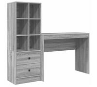 Vidaxl Bureau Avec Rangement Gris Sonoma En Bois Reconstitué