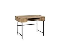 Pegane Bureau en bois et acier - Naturel
