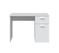 Bureau en mélaminé coloris blanc artik - Hauteur 73 x Longueur 108 x Profondeur 50 cm