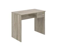 Bureau en melamine coloris chene - Longueur 90 x profondeur 50 x Hauteur 75 cm --