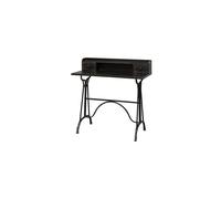 Bureau en métal noir, 2 tiroirs, avec rangement, droit - Chehoma, Henri - 100x50x98 cm