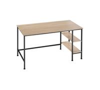 Bureau en panneau de fibres avec étagère stockage bois clair