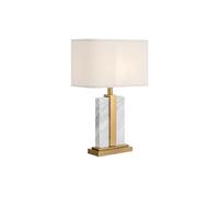 Bureau en Tissu de modèle de créateur de lumière en marbre américain Haut de Gamme adapté au Chevet du Salon, Bureau, Chambre à Coucher, Lampe de Table, é, Villa, Clubhouse, luminaire décoratif (E27)