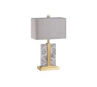 Bureau en Tissu de modèle de créateur de lumière en marbre américain Haut de Gamme adapté au Chevet du Salon, Bureau, Chambre à Coucher, Lampe de Table, é, Villa, Clubhouse, luminaire décoratif (E27)