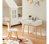 Bureau enfant avec chaise 'Skjervøy' bois/blanc