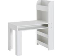 Bureau enfant blanc 90x50x110 cm bureau peinture chambre enfant avec étagère | Wohnling