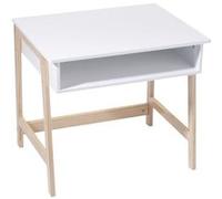Bureau enfant blanc pieds bois Atmosphera Blanc G