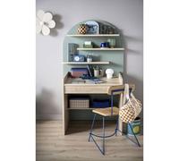 Bureau Enfant - Décor Bois Chêne Sépia Forme Arche Vert/marron TU