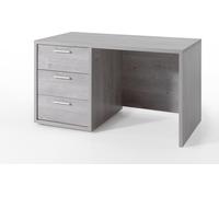 Bureau enfant robuste 3 tiroirs collection MATHEO coloris gris effet bois