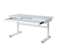 Bureau Enfant Smart Grow avec Tiroir - Table de 110 × 60 cm - Dès 6 ans - Réglable en Hauteur de 62 à 78 cm - Blanc