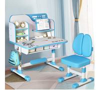 Bureau enfant Table étude enfant hauteur ajustable 50-75cm avec siège réglable matériau robuste et sécurisé