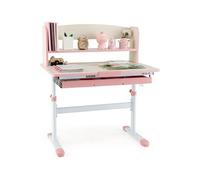 Giantex Bureau Enfants avec Réglable en Hauteur (50,5-73 cm) & Plateau Inclinable (Rose) Rose