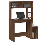 vidaXL Bureau et étagères chêne marron 100x45x140 cm bois d'ingénierie