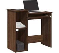 vidaXL Bureau avec étagères - Chêne marron 84x40x78 cm bois d'ingénierie
