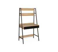 Bureau étagère 1 tiroir noir BOSTON design industriel