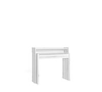 Bureau Extensible, 99x35x90cm, rétractable, Blanc veiné, Poste de Travail, RF4211