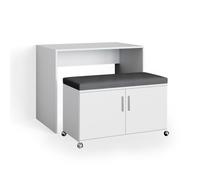 Bureau Flona, 93.2 cm, Blanc, Vicco 35923