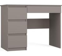 Bureau fonctionnel Mijas avec 4 tiroirs – Design moderne | Couleur : gris argile | 98 x 51 x 76 cm